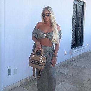 Elegant Gray Women's Skirt